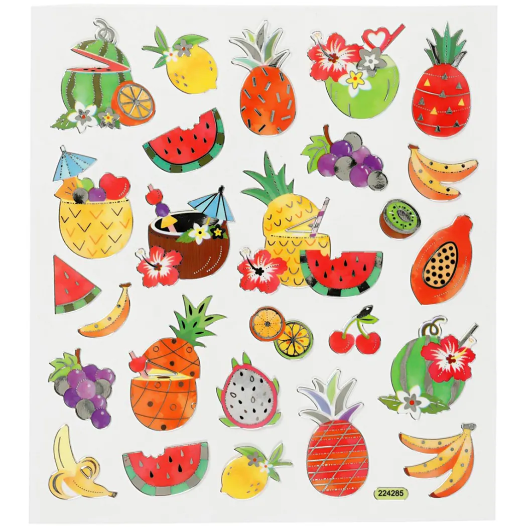 Stickers Frukter 1 ark