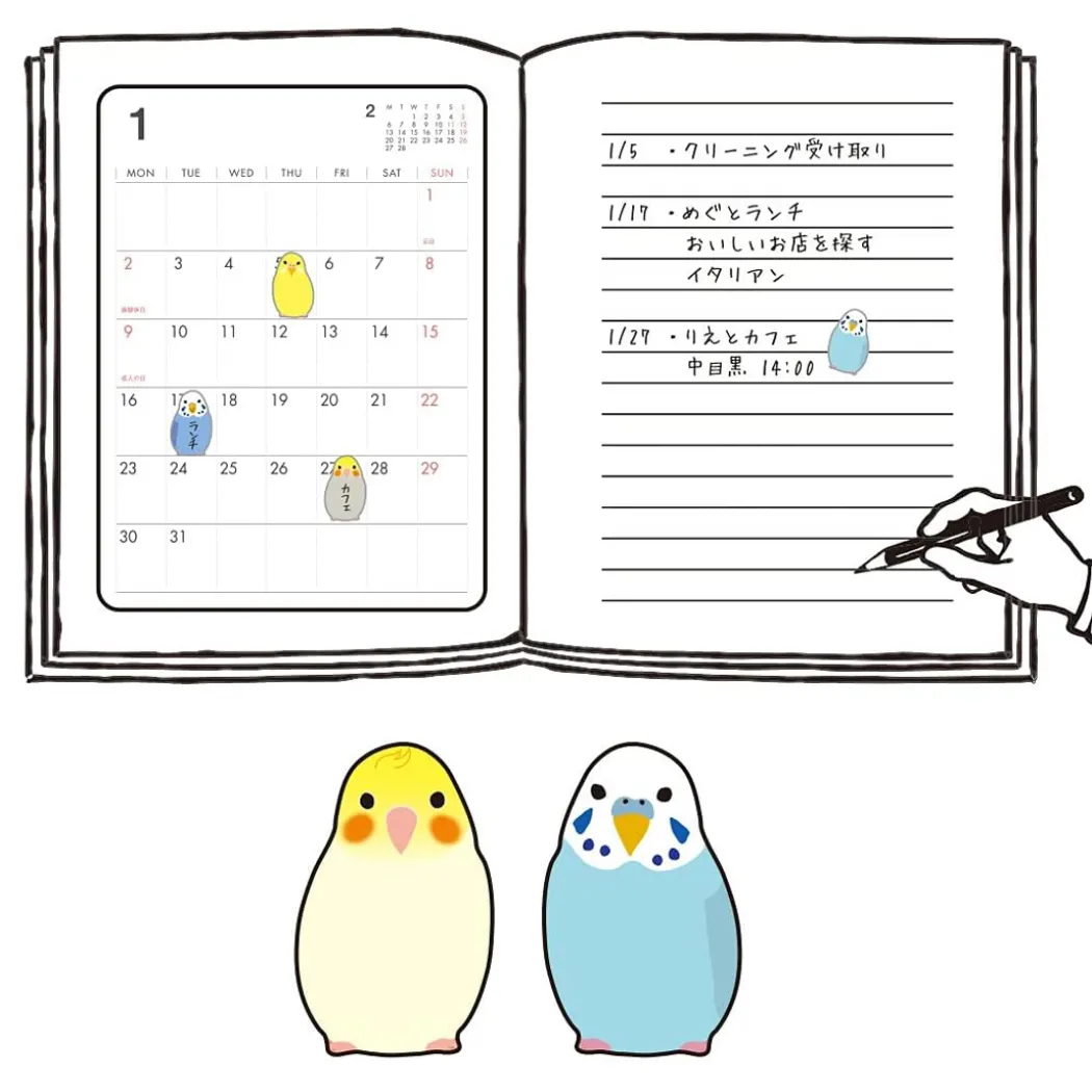 Stickers Parakeet 120-pack