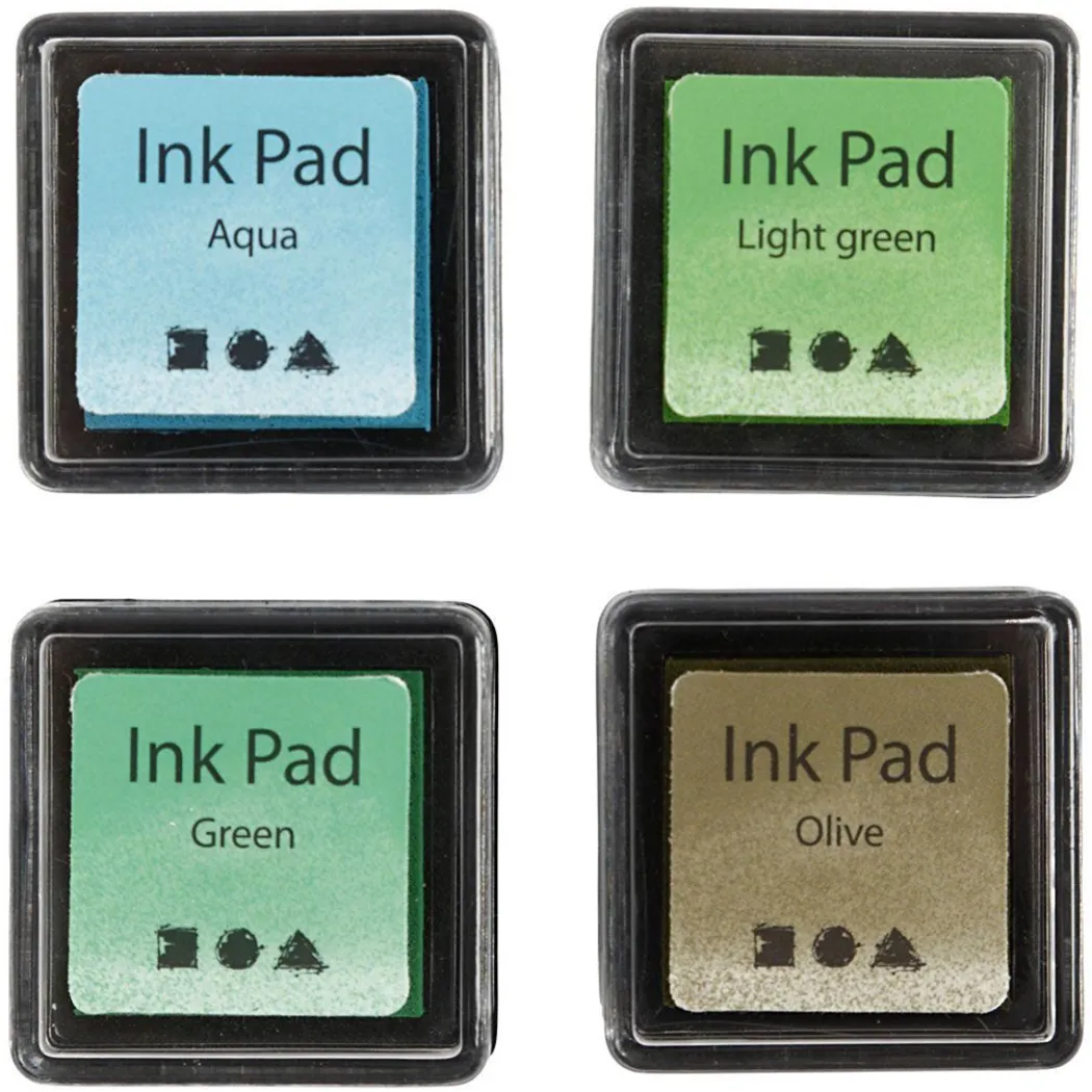 Stämpeldyna 4-pack Grön & Ljusgrön