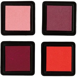 Stämpeldyna 4-pack Rosa & Röd