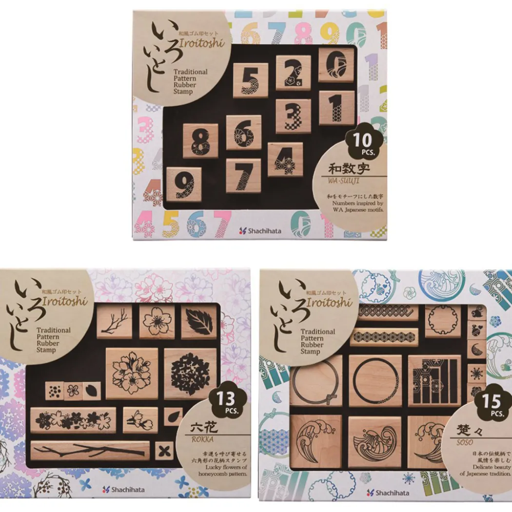Stämpelset Iroitoshi Wa-suuji 10-pack