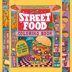Street Food Coloring Book