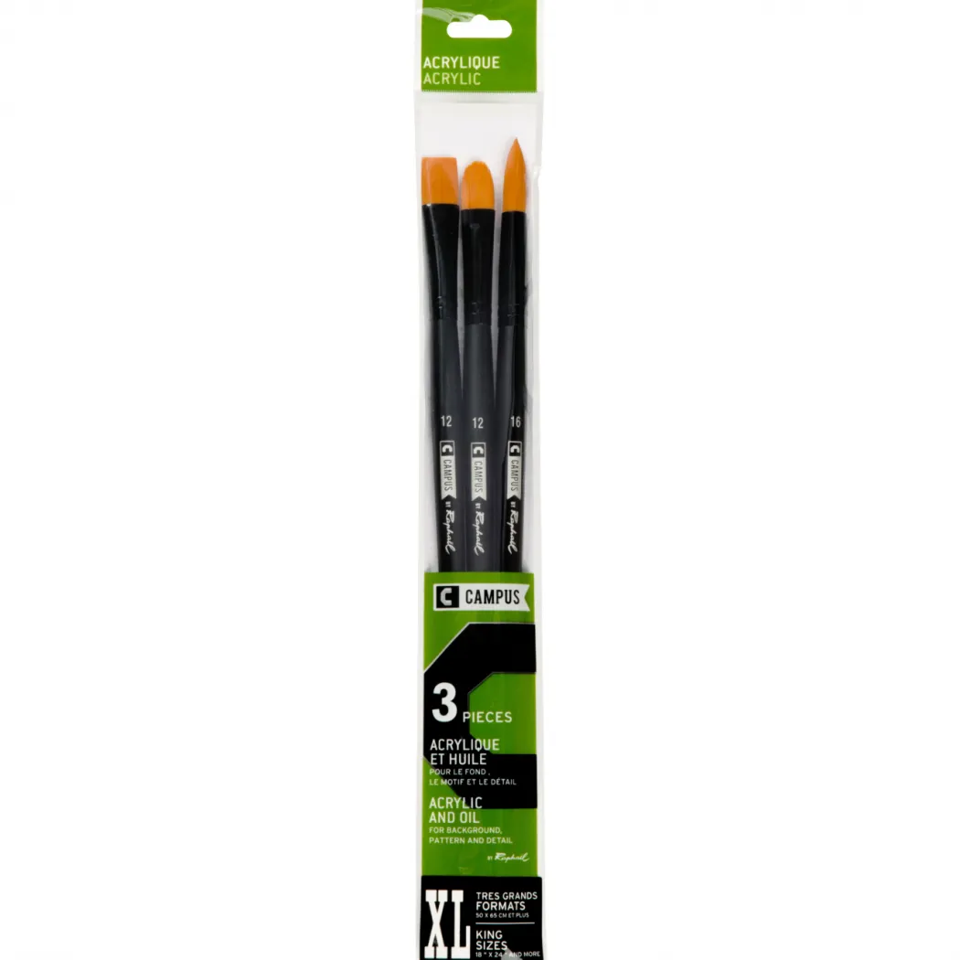 Syntetpensel Campus Akryl 3-set XL