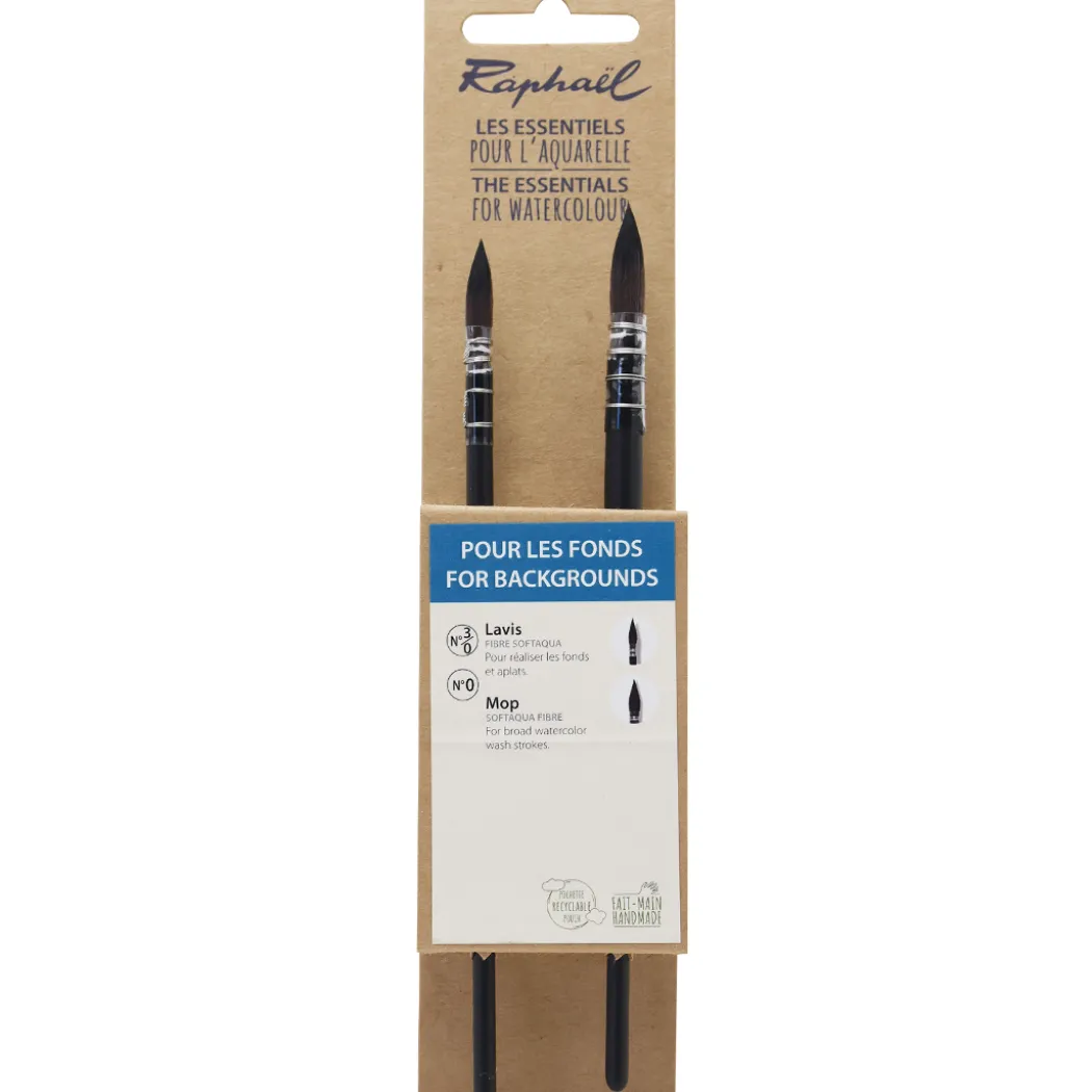 Syntetpenslar Akvarell Backgrounds Mop 2-set