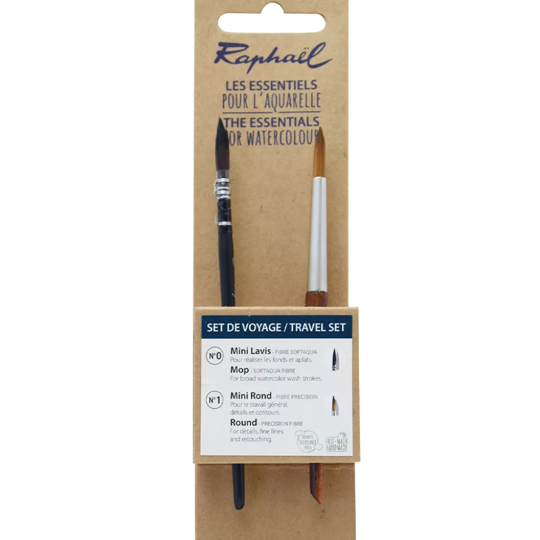 Syntetpenslar Akvarell Travel set 2-set