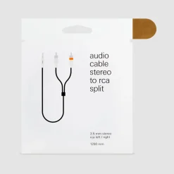 Textilkabel 3.5mm till 2xRCA