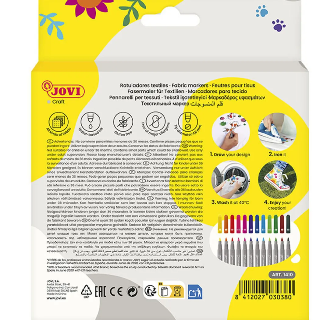 Textilpennor 12-pack (3 år+)