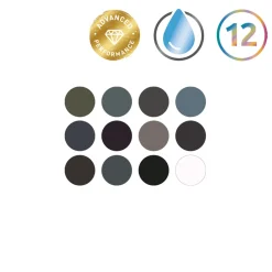Tinted Charcoal Paint Pan 12-set halvkoppar