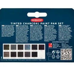 Tinted Charcoal Paint Pan 12-set halvkoppar