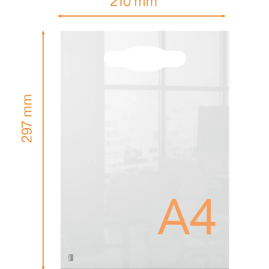Transparent whiteboard Mini A4 med handtag