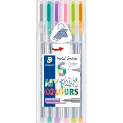 Triplus Fineliner Pastel 6-pack