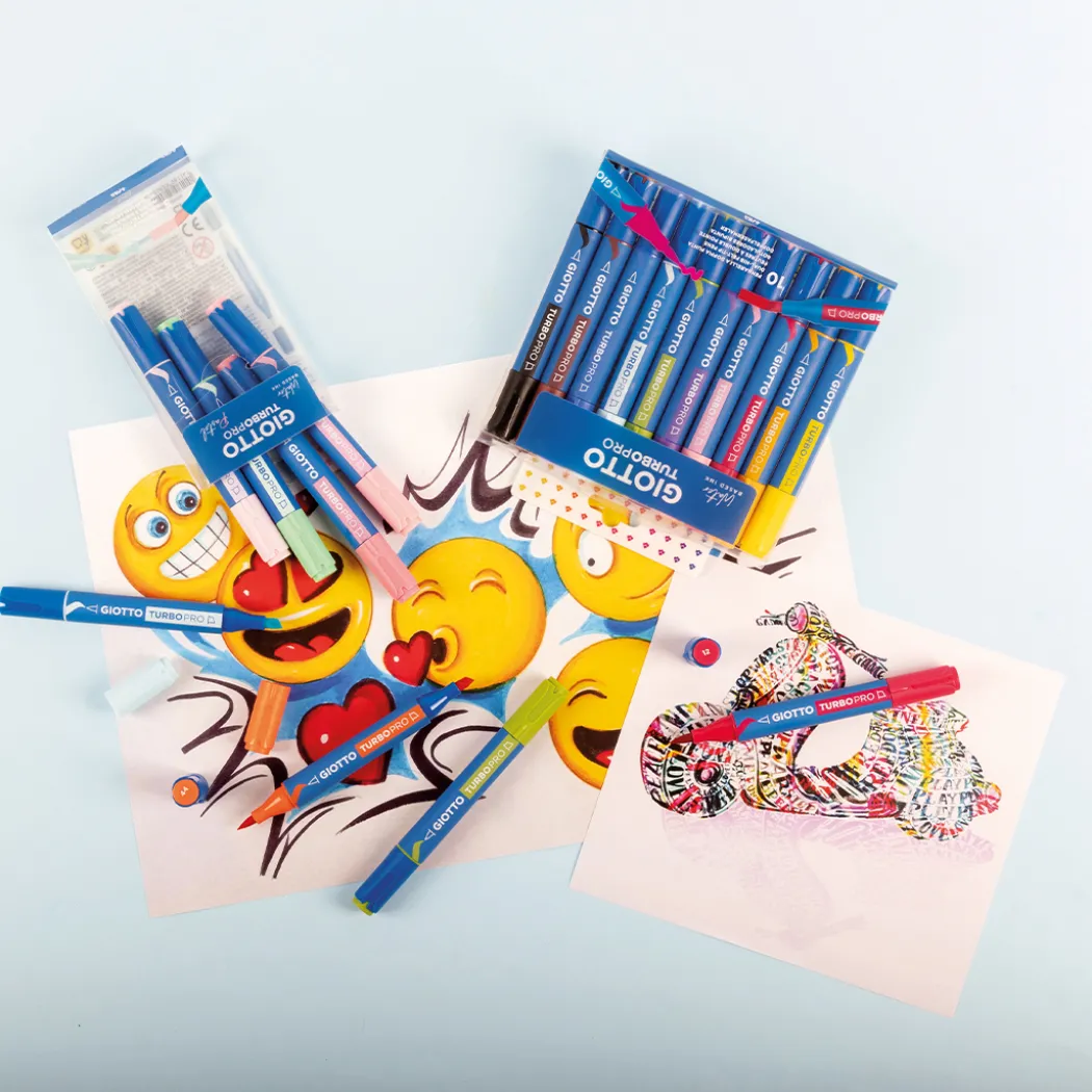Turbo Pro Dual Tip Marker Pen 10-set