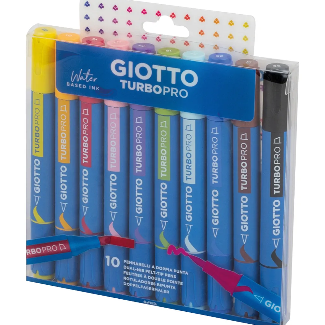Turbo Pro Dual Tip Marker Pen 10-set