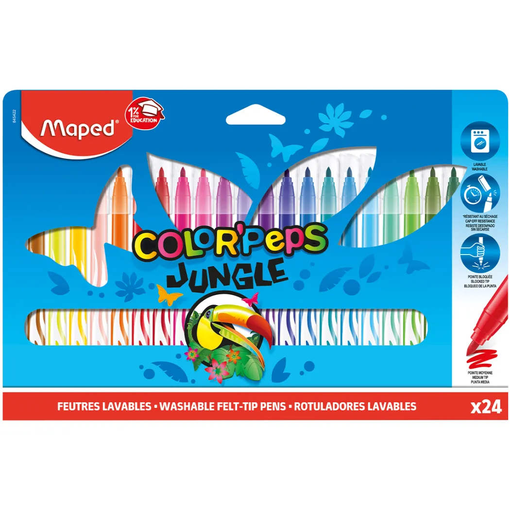 Tuschpennor Color Peps Jungle 24-pack