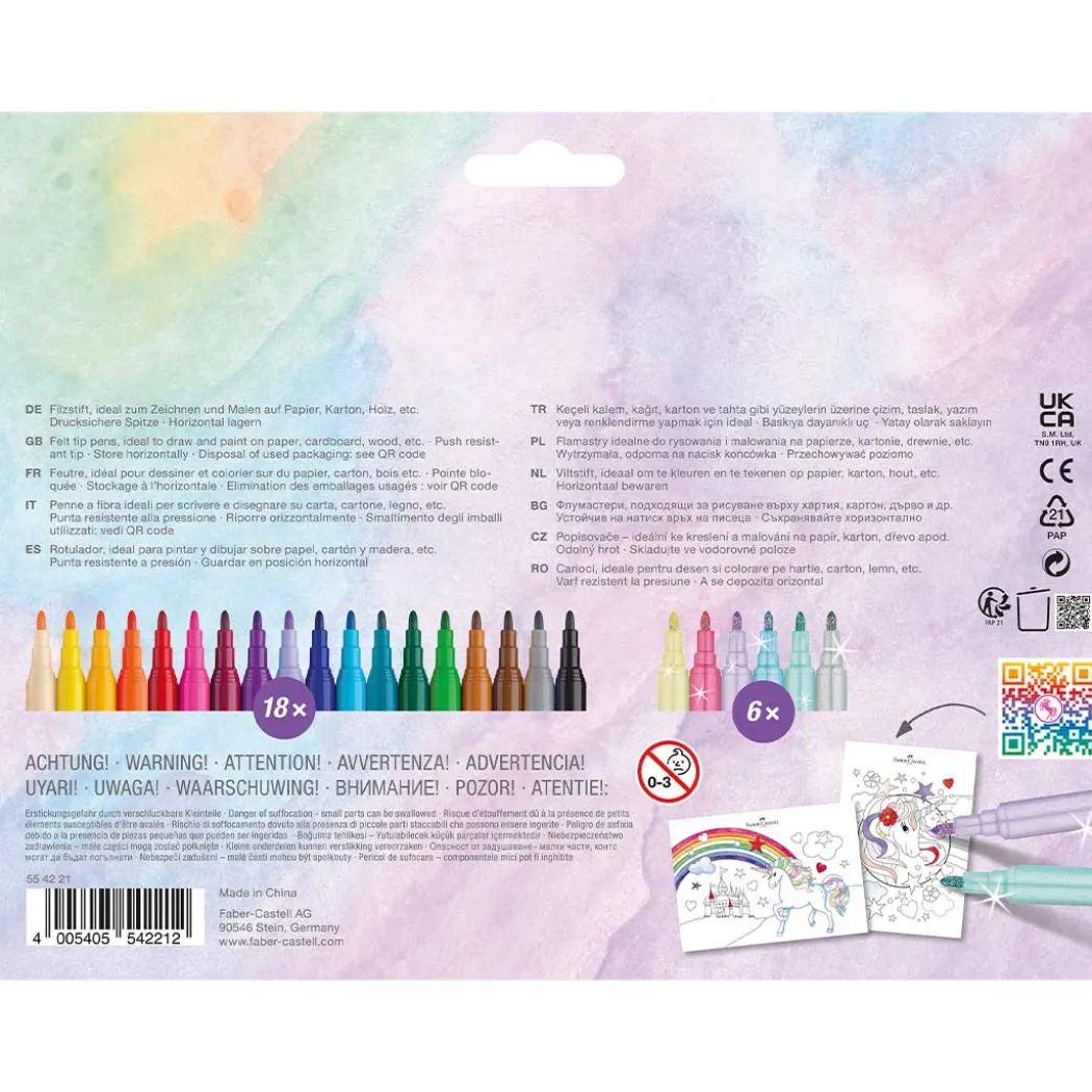 Tuschpennor Unicorn Special Edition 24-pack (3 år+)