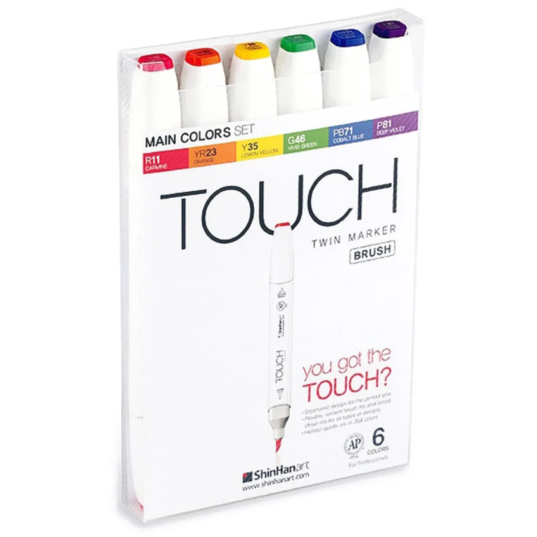 Twin Brush Marker 6-set Main