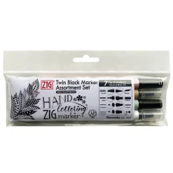 Twin Tip Marker Svart 4-set