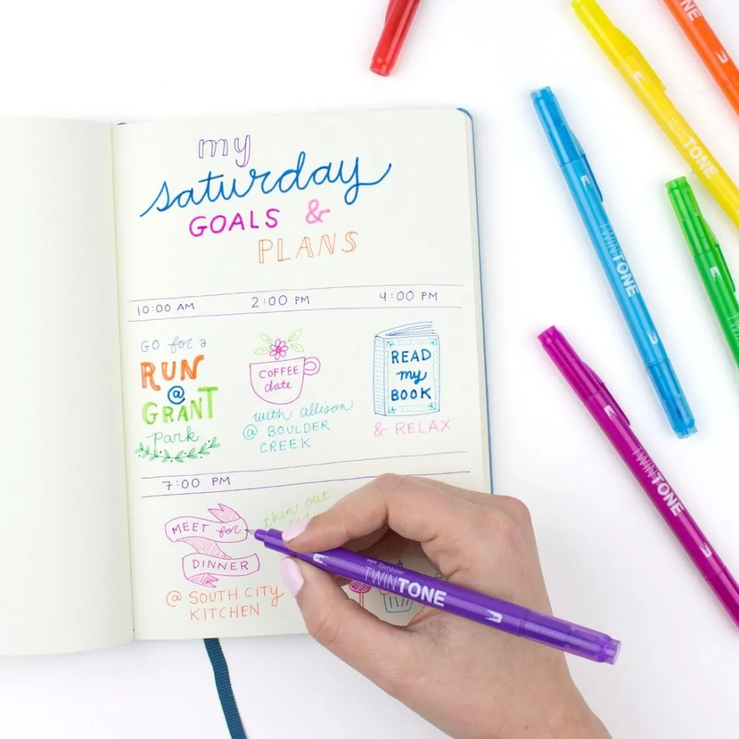 TwinTone Marker Rainbow 12-set