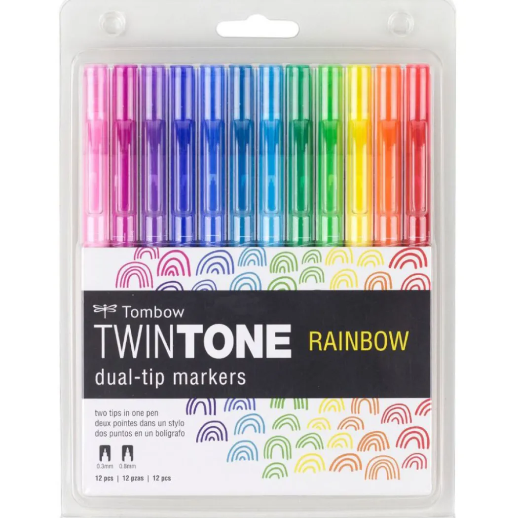TwinTone Marker Rainbow 12-set