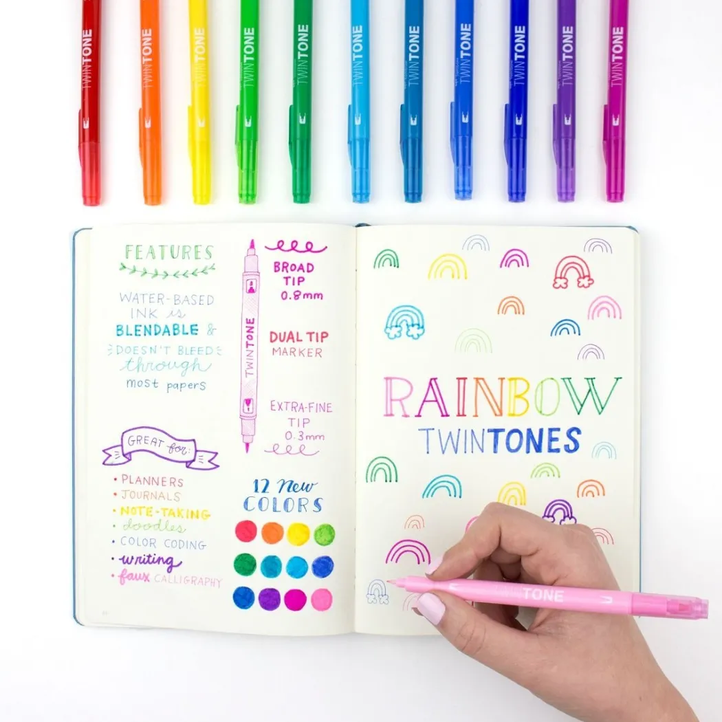 TwinTone Marker Rainbow 12-set