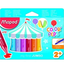 Vaxkritor Color Peps Jumbo 12-set (2 år+)