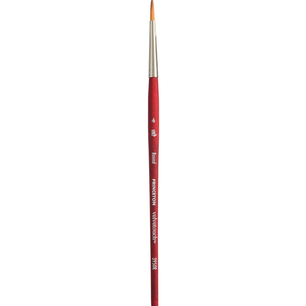 Velvetouch Syntetpensel kort skaft Rund St 4