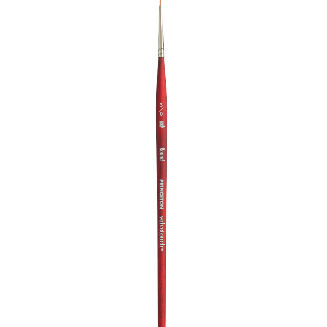 Velvetouch Syntetpensel kort skaft Rund St 3/0