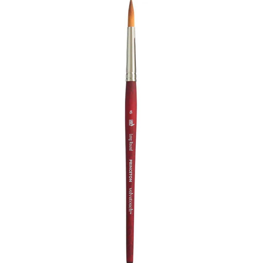 Velvetouch Syntetpensel kort skaft Lång Rund st 8