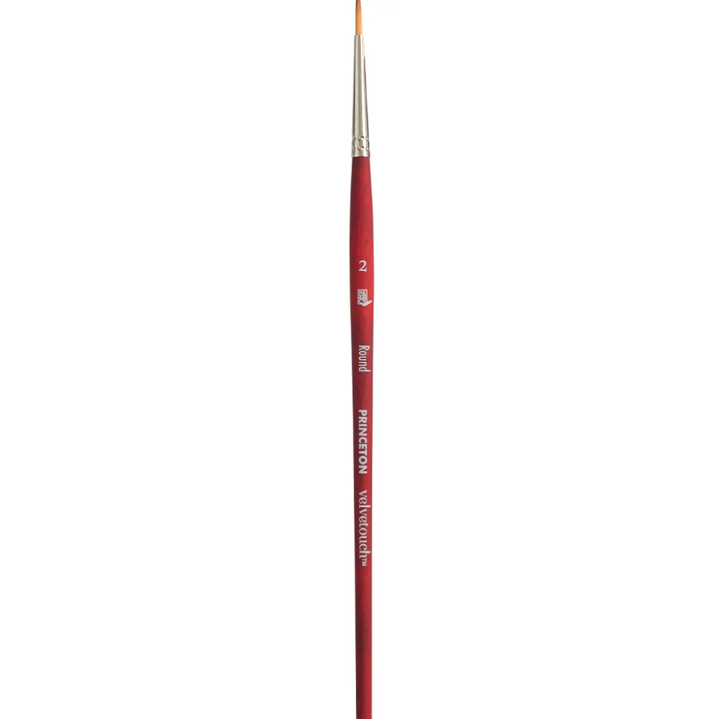Velvetouch Syntetpensel kort skaft Rund St 2