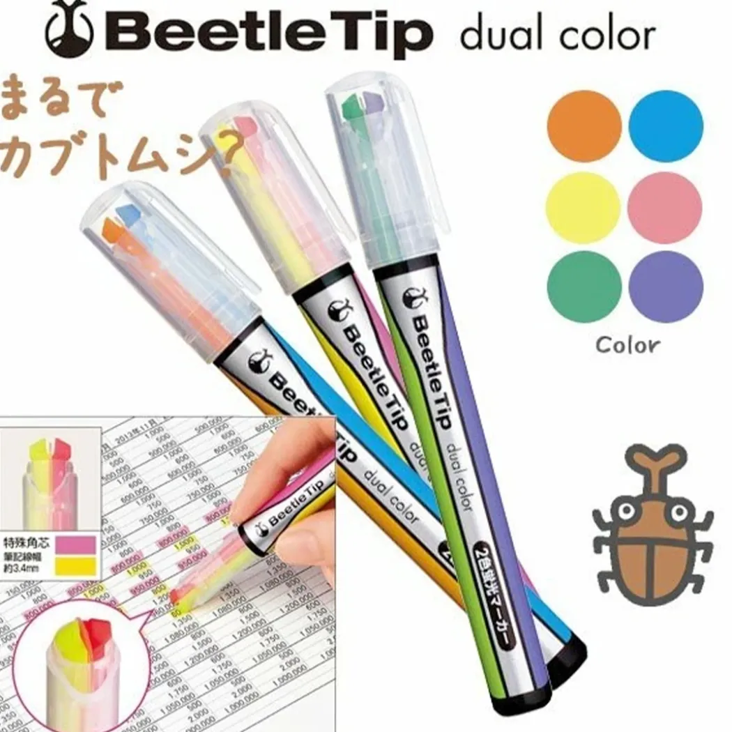Överstykningspennor Tvåfärgade 3-pack