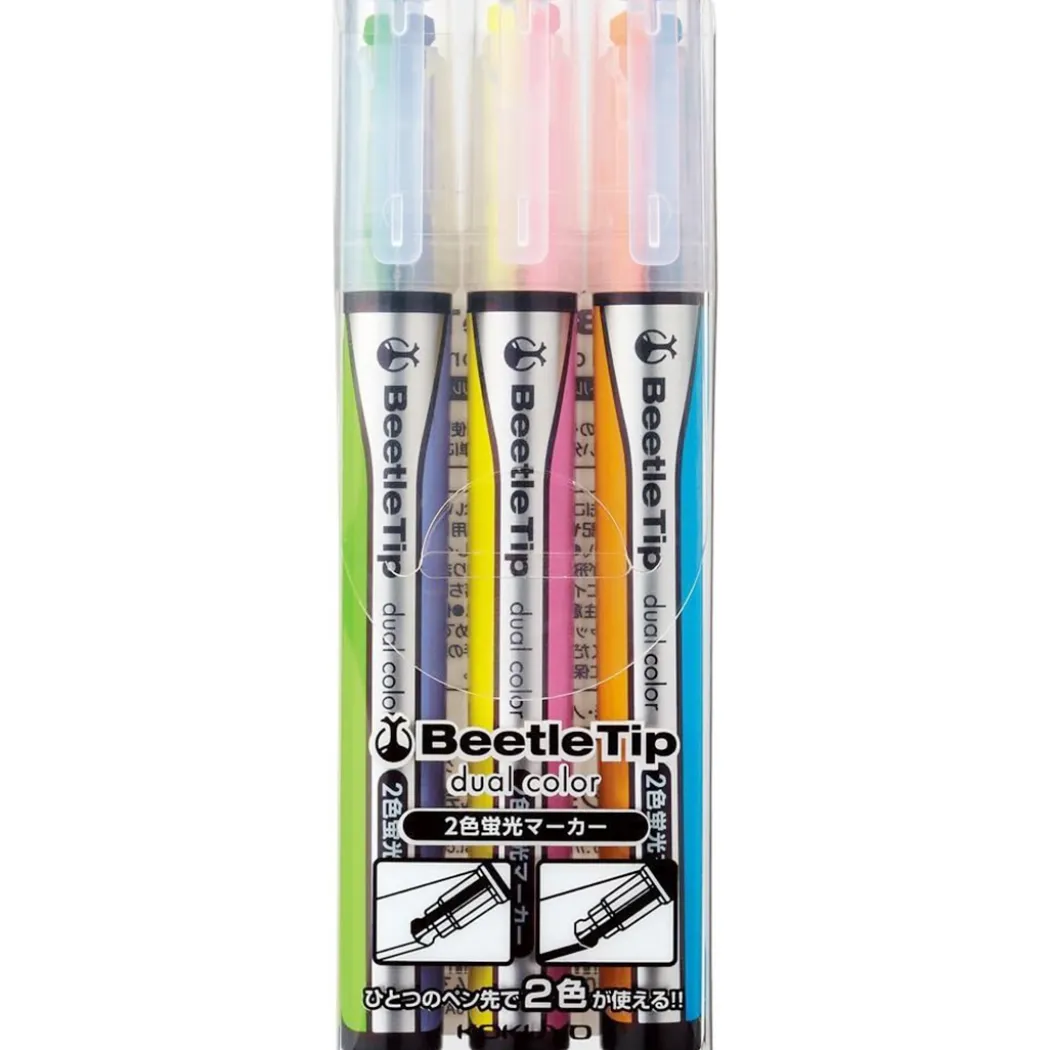 Överstykningspennor Tvåfärgade 3-pack