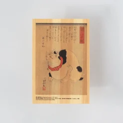 Vykort i Hinoki-trä – Kuniyoshi ”Tokaido Highway” 6-set