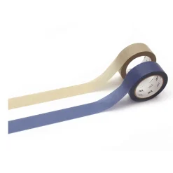 Washi-tejp Blue × pastel gray 2-pack