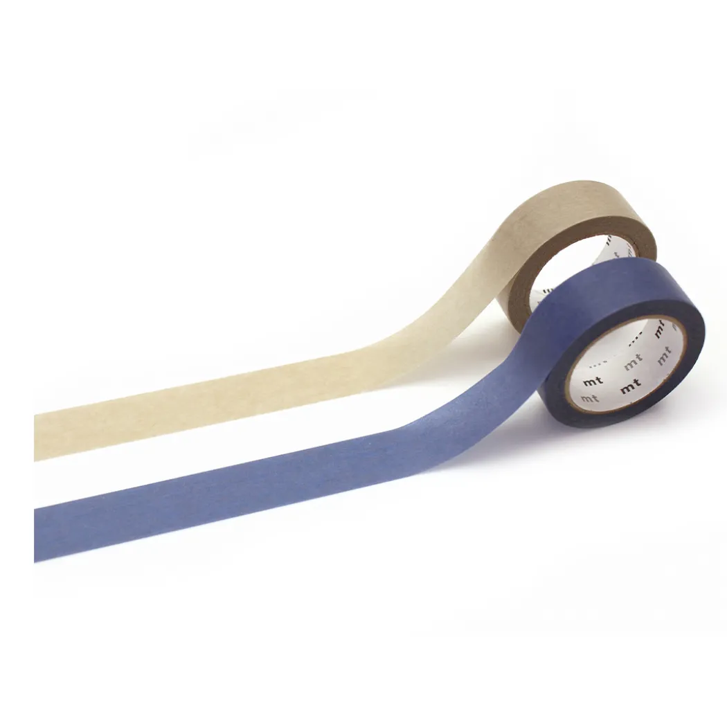Washi-tejp Blue × pastel gray 2-pack
