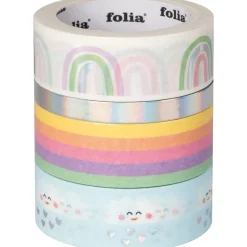 Washi-tejp Rainbow & Moln 4-pack