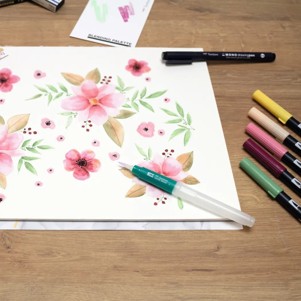 Watercoloring set Floral
