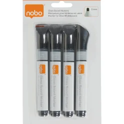 Whiteboardpenna för glastavla Svart 4-pack