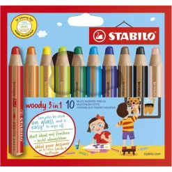 Woody 3-in-1 Färgpennor 10-set (3 år+)
